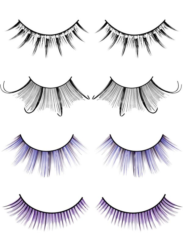 Lösögonfransar och sminkprodukter