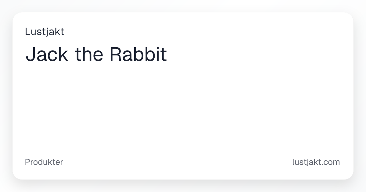 Jack the Rabbit - Kraftfull vibrator med roterande pärlor | Lustjakt